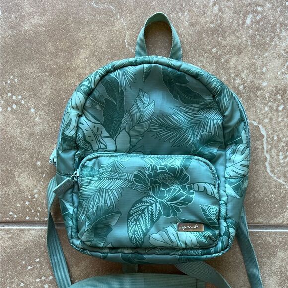 VS Pink Green Floral Mini Backpack - Picture 8 of 9